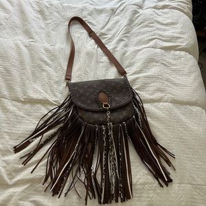 Louis Vuitton leather and fringe sholder bag